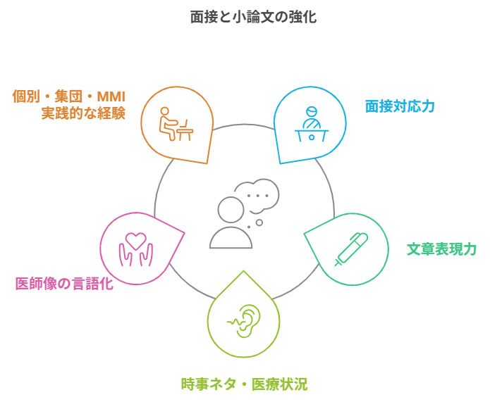 面接と小論文の強化図